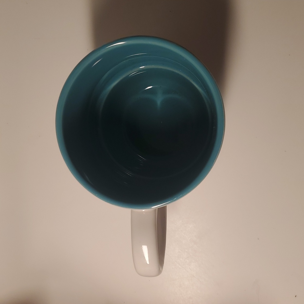 DesignWorks Ink Ceramic Mug with Blue Interior - Picture 4 of 4